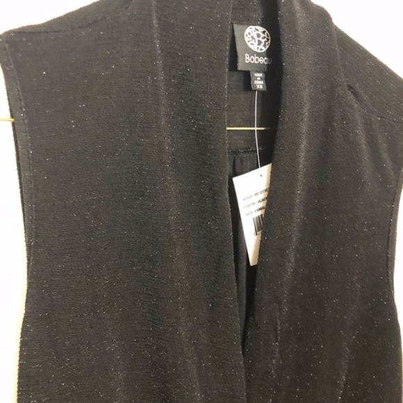Bobeau faux wrap glitter sleeveless top NWT XS - Picture 2 of 7